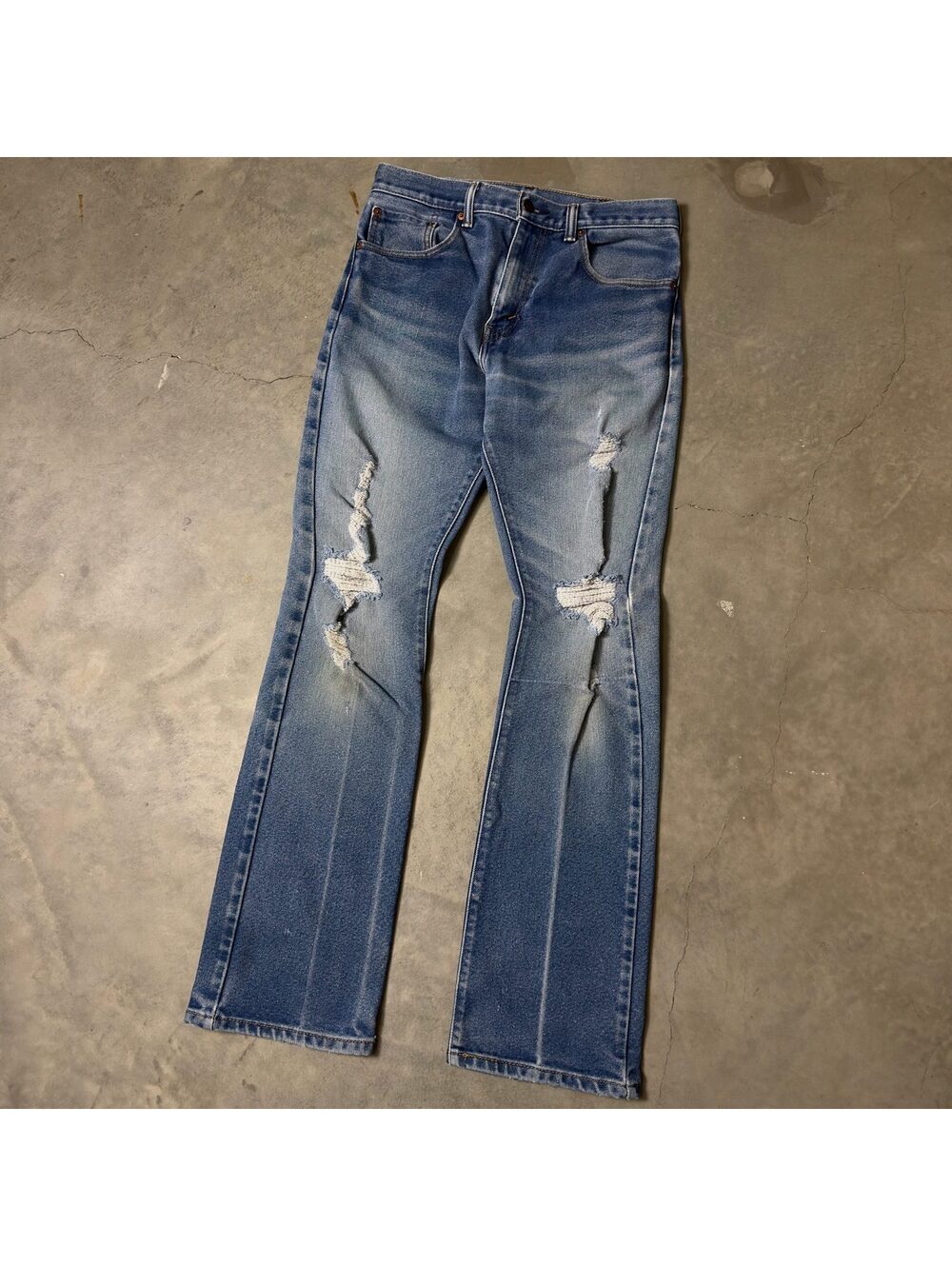 Levi's 517 Bootcut Mens Distressed Jeans W32 L36 Med